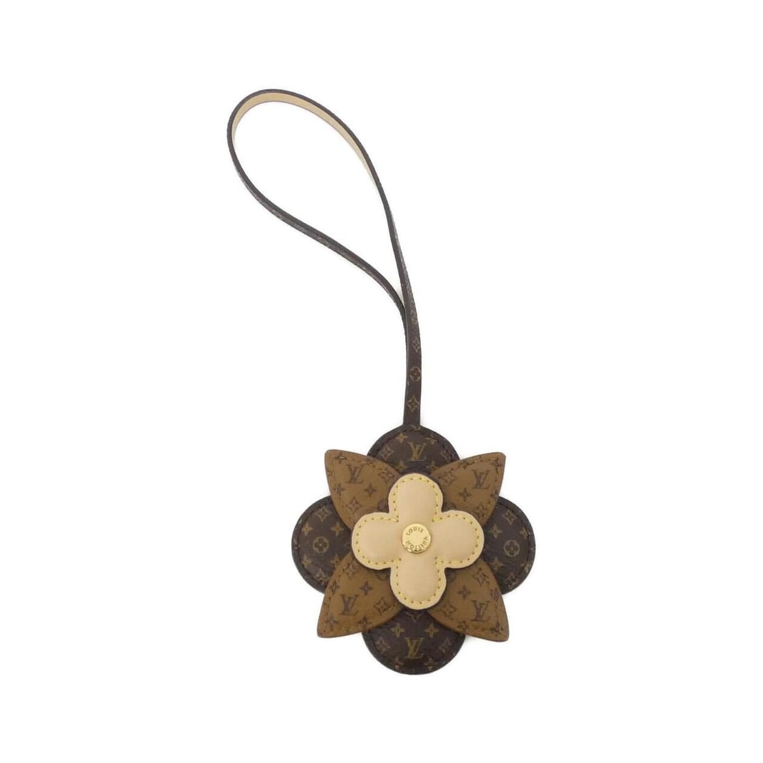 Louis Vuitton Monogram Accessory Bag Charm My Layer M02136: --- Catalog ---Category: SizeSize (HxWxD): 80.00mm x 80.00mm / 3.15'' x 3.15''Category: DesignType: Handbag charmColor: Gold, MarronGender: WomenMaterial: CanvasCategory: GeneralMPN: M02136Brand: Loui