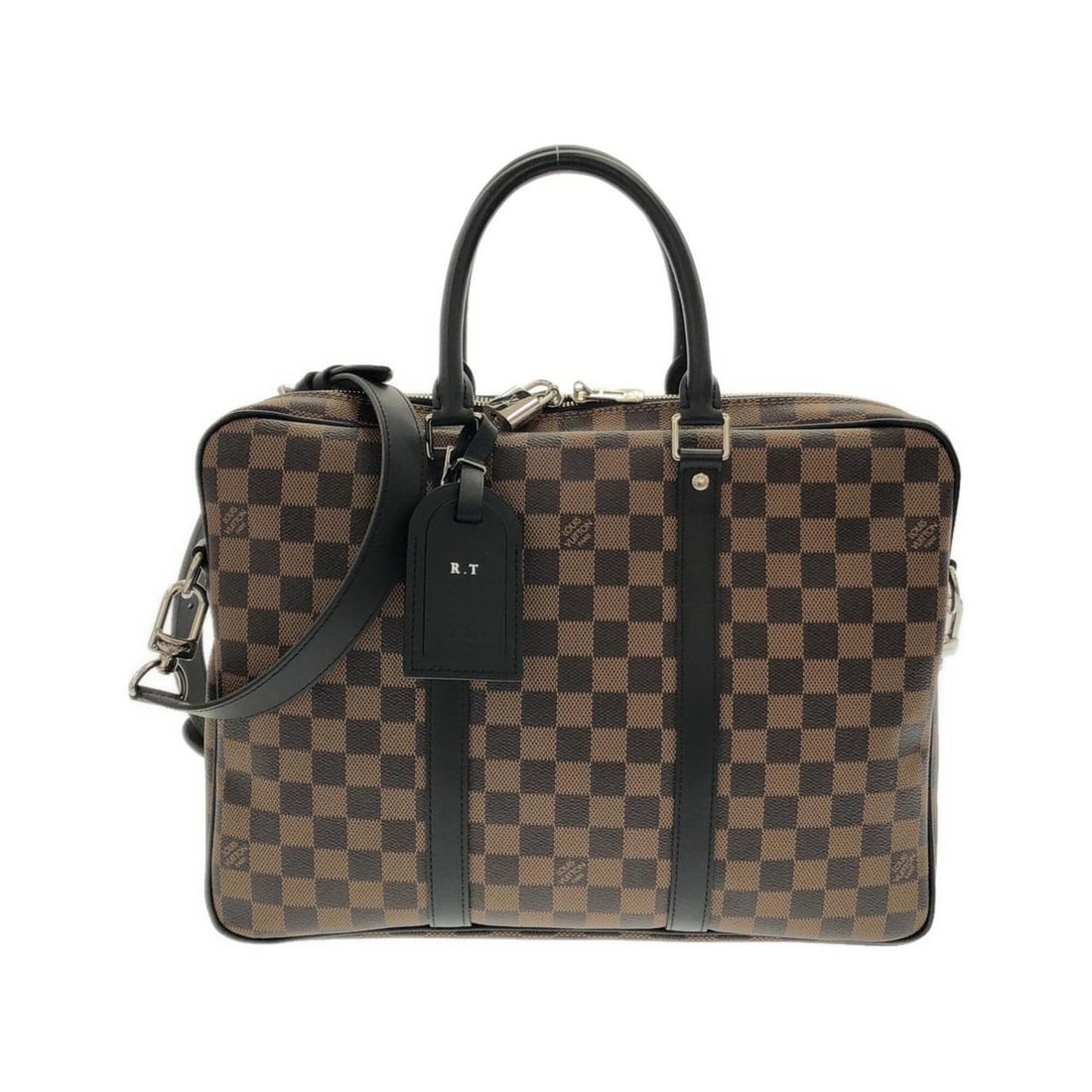 Louis Vuitton Damier Porte Documents Voyage PM N41466 Handbag: --- Catalog ---Category: SizeSize (HxWxD): 27cm x 36cm x 6cm / 10.62'' x 14.17'' x 2.36''Category: DesignType: HandbagColor: EbeneGender: Men,WomenMaterial: Coated canvas Hardware Color: