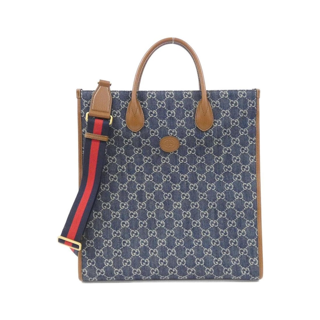 Gucci 674155 2KQQT Handbag: --- Catalog ---Category: SizeSize (HxWxD): 39cm x 36cm x 12cm / 15.35'' x 14.17'' x 4.72''Category: DesignType: HandbagColor: Dark blue, IvoryGender: Women,MenMaterial: Jacquard , Denim , Leather