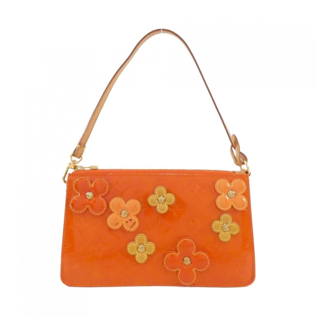 Louis Vuitton Vernis (Flower) Lexington M92247 Accessory Pouch: --- Catalog ---Category: SizeSize (HxWxD): 12cm x 21cm x 4cm / 4.72'' x 8.26'' x 1.57''Category: DesignType: PouchColor: OrangeGender: WomenMaterial: Leather Hardware Color: GoldLeather/Fur Type: Enam
