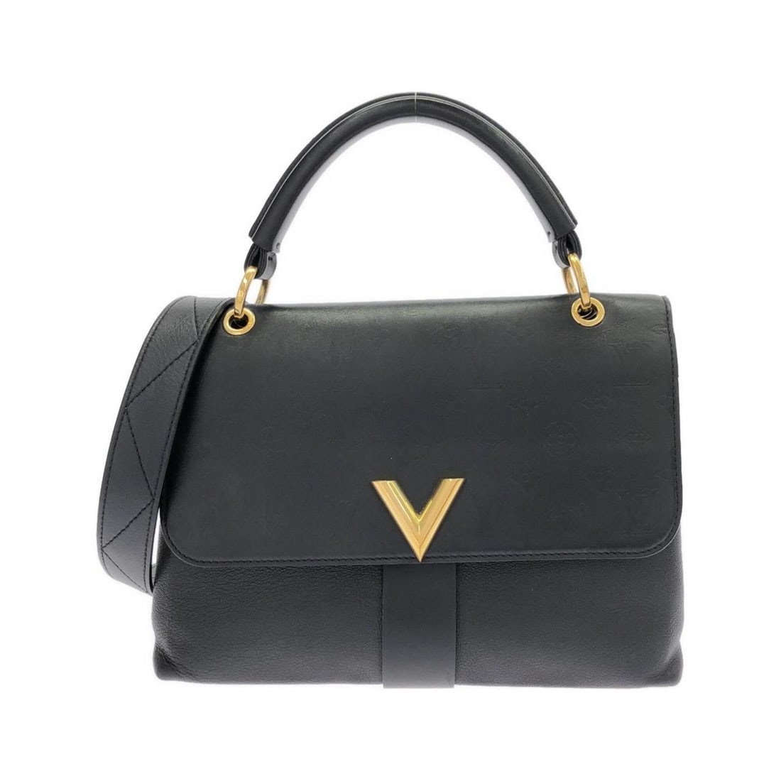 Louis Vuitton Very One-Handle Handbag M51989: --- Catalog ---Category: SizeSize (HxWxD): 23cm x 31cm x 10cm / 9.05'' x 12.2'' x 3.93''Category: DesignType: HandbagColor: BlackGender: Men,WomenMaterial: Leather Hardware Color: GoldLeather/Fur Type
