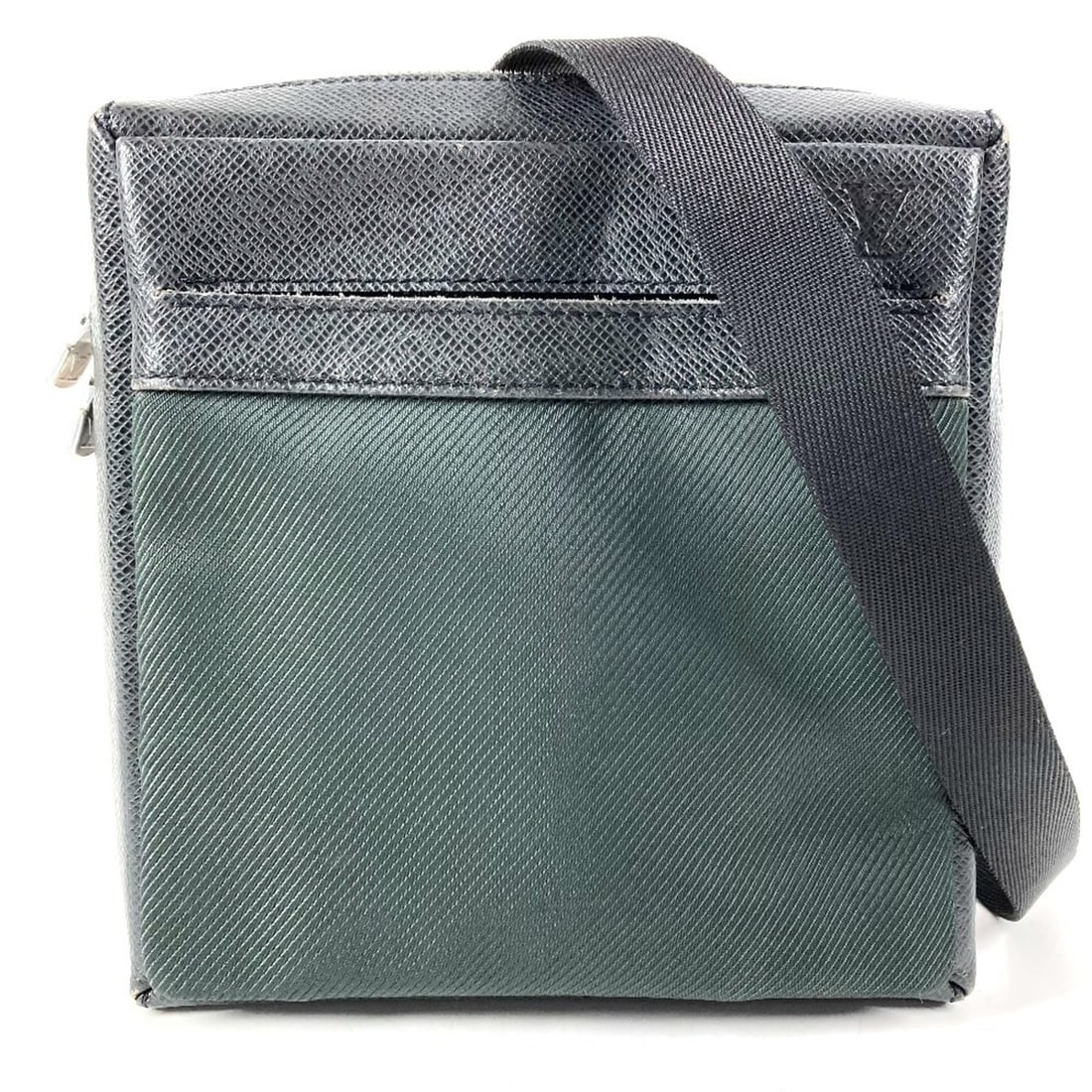 LOUIS VUITTON M30902 Taiga Sayan Crossbody Pouch Bag Shoulder Leather Nylon Men's Women's Khaki (1 of 16)