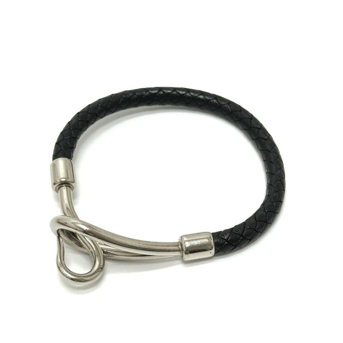 HERMES Jumbo Choker Bracelet Leather Men's Black (1 of 18)