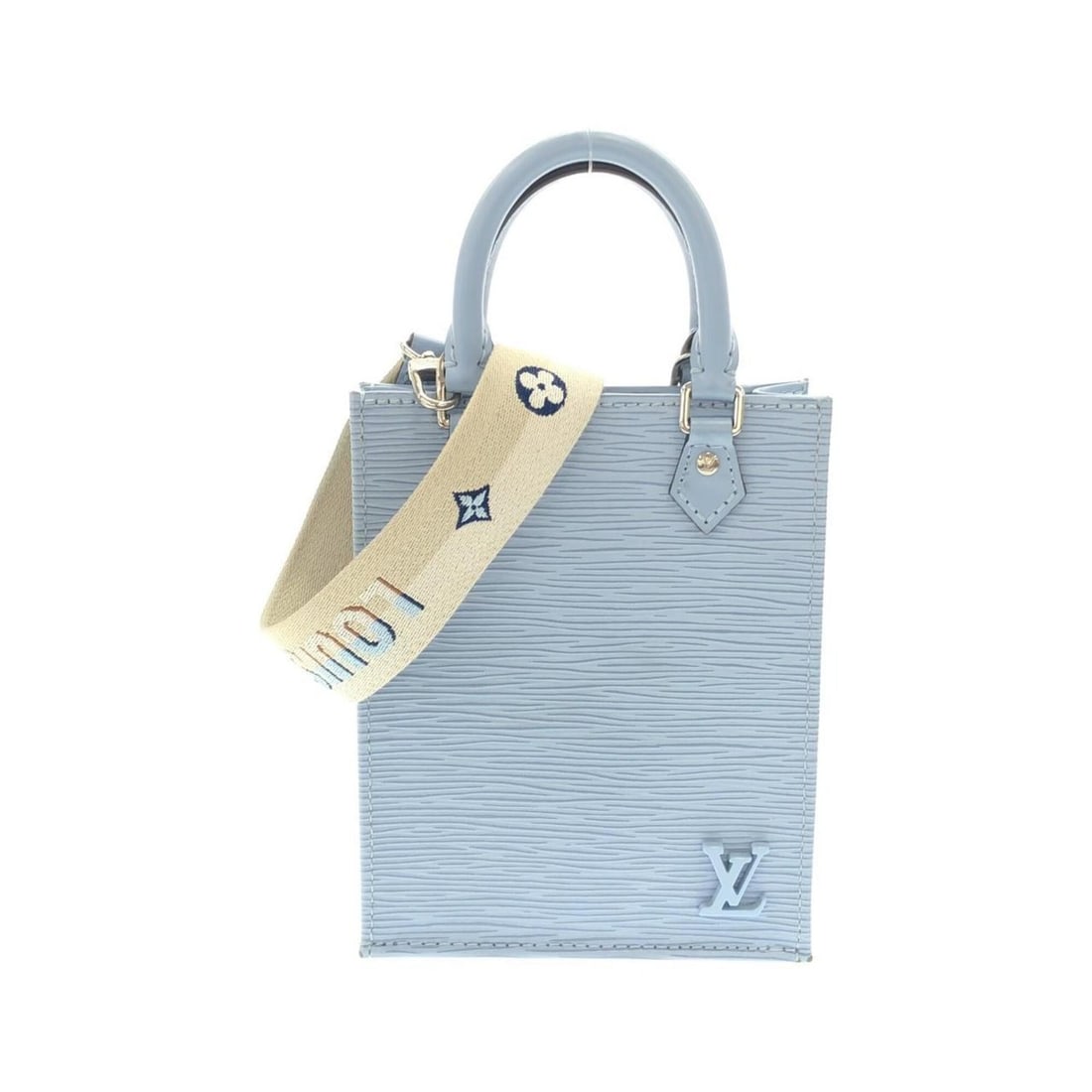 Louis Vuitton Epi Petite Sac Plat M81069 Handbag: --- Catalog ---Category: SizeSize (HxWxD): 17cm x 13.5cm x 5cm / 6.69'' x 5.31'' x 1.96''Category: DesignType: HandbagColor: Light blueGender: Women,MenMaterial: Leather Hardware Color: SilverLeather/