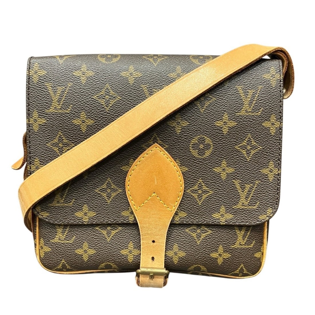Louis Vuitton Monogram Cartouchiere Shoulder Bag, Leather, M51253: --- Catalog ---Category: SizeSize (HxWxD): 20cm x 21.5cm x 7.5cm / 7.87'' x 8.46'' x 2.95''Strap Length: 108cm - 118cm / 42.51'' - 46.45''Category: DesignType: Shoulder bagColor: BrownGender: