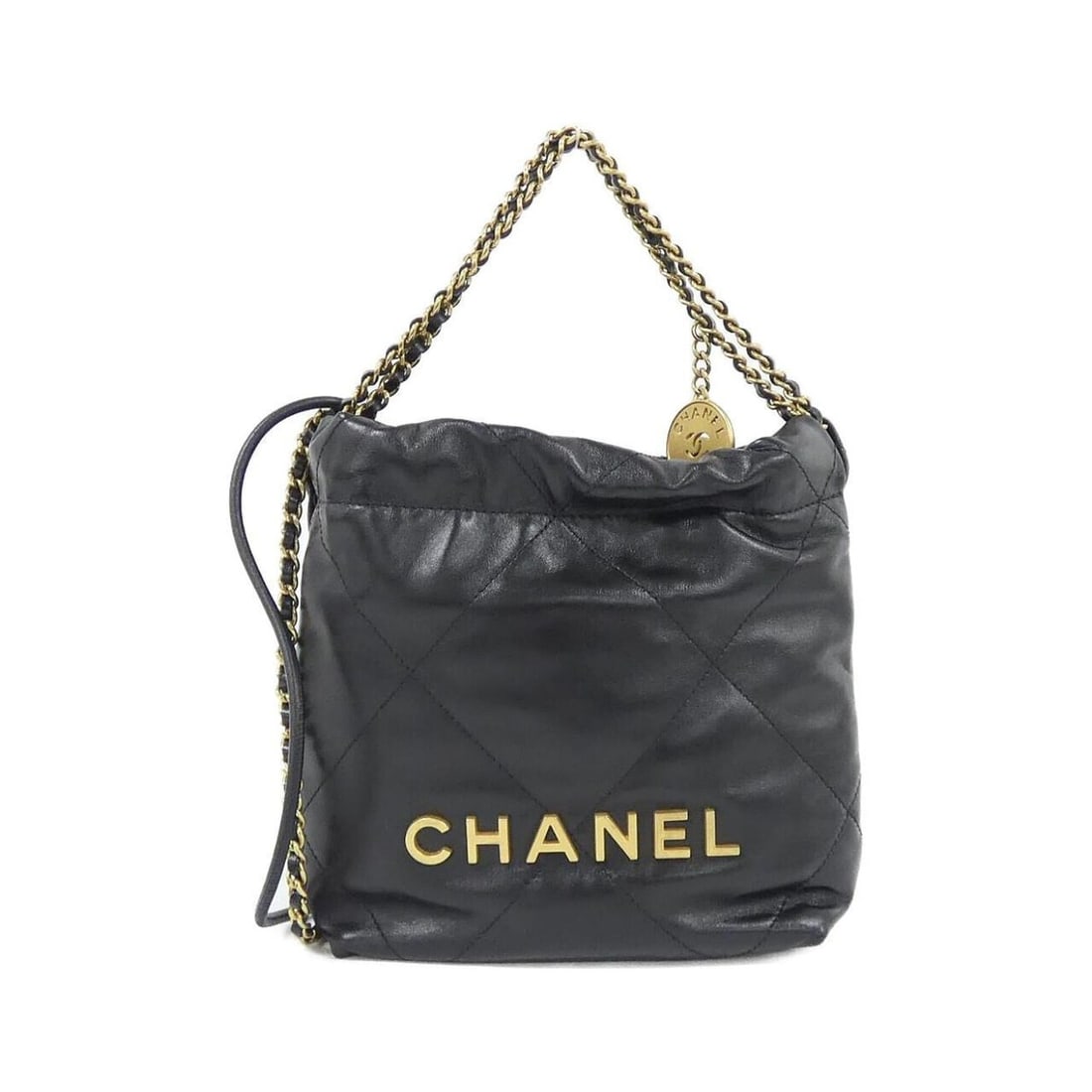 Chanel 22 Line MINI AS3980 Handbag: --- Catalog ---Category: SizeSize (HxWxD): 19cm x 18cm x 6cm / 7.48'' x 7.08'' x 2.36''Category: DesignType: HandbagColor: BlackGender: WomenMaterial: Leather Hardware Color: Matte goldLeather/Fur