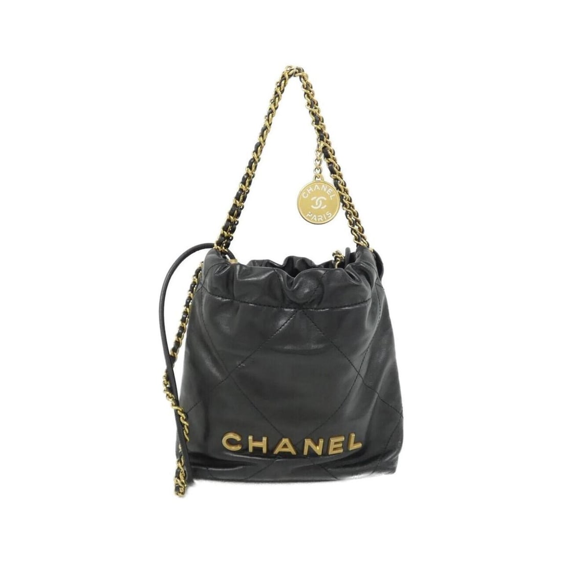 Chanel 22 Line MINI AS3980 Handbag: --- Catalog ---Category: SizeSize (HxWxD): 19cm x 18cm x 6cm / 7.48'' x 7.08'' x 2.36''Category: DesignType: HandbagColor: BlackGender: WomenMaterial: Leather Hardware Color: Matte goldLeather/Fur