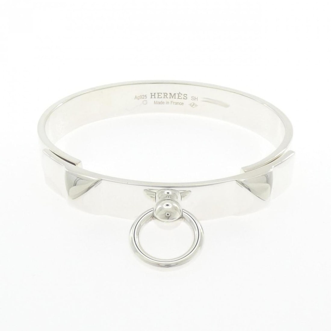Hermes Hermès Collier de Chien Bangle: --- Catalog ---Category: SizeLength: 16cm / 6.29''Category: DesignType: BangleColor: SilverGender: WomenMaterial: Silver 925Category: GeneralLine: Collier de ChienBrand: Hermes--- Item List
