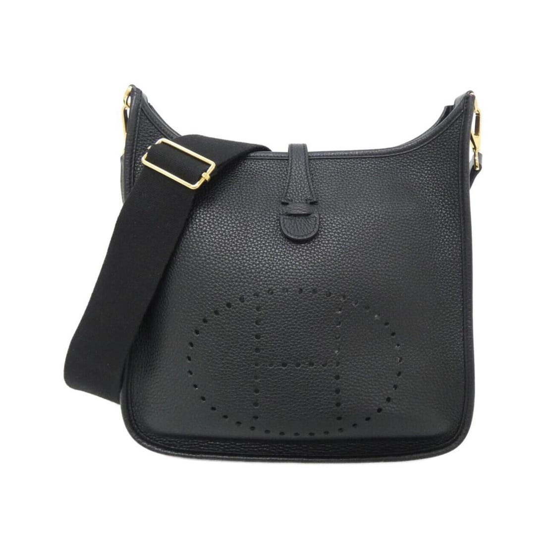 Hermes Evelyne 3 PM 056277CC Shoulder Bag: --- Catalog ---Category: SizeSize (HxWxD): 29cm x 28cm x 8cm / 11.41'' x 11.02'' x 3.14''Category: DesignType: Shoulder bagColor: BlackGender: Women,MenMaterial: Taurillon clemence leather Category: