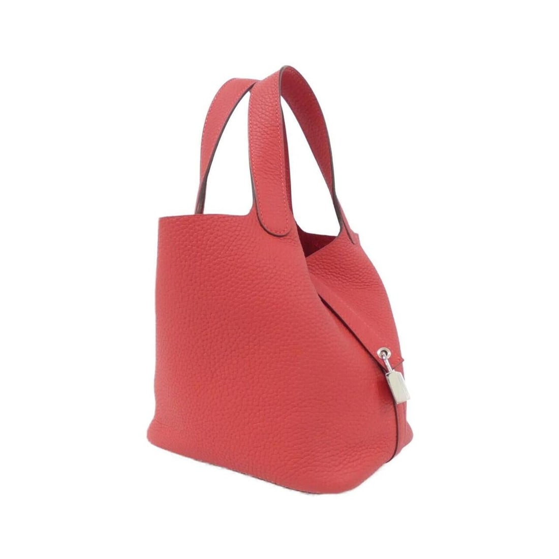 Hermes Picotin Lock PM 056289CK Handbag: --- Catalog ---Category: SizeSize (HxWxD): 19cm x 18cm x 13.5cm / 7.48'' x 7.08'' x 5.31''Category: DesignType: HandbagColor: Red colorGender: WomenMaterial: Taurillon clemence leather Hardware Color: