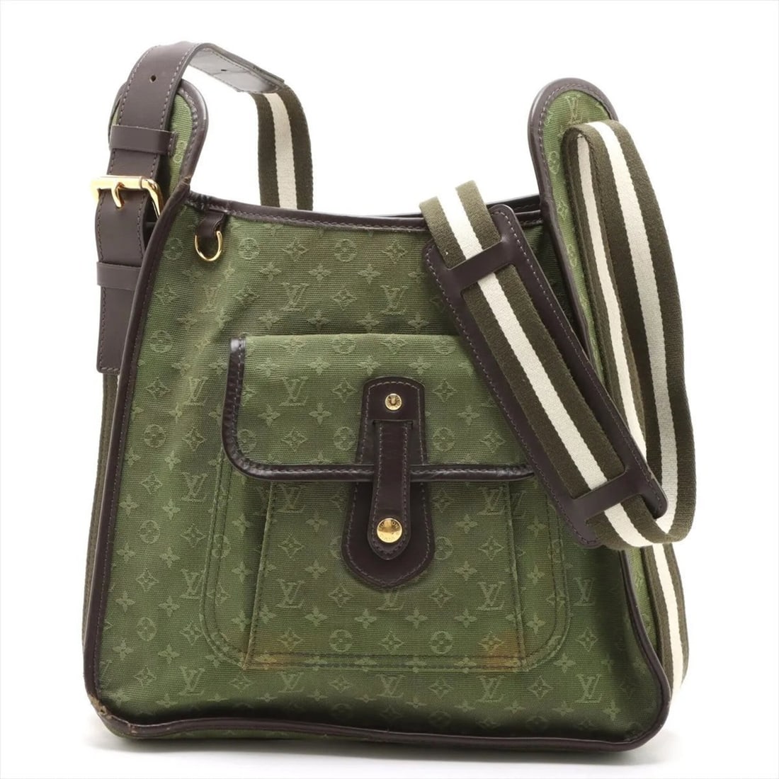Louis Vuitton Monogram Mini Buzas Marie-Kate TST Khaki M92322 Leather Shoulder Bag for Women: --- Catalog ---Category: SizeSize (HxWxD): 27cm x 29cm x 7cm / 10.62'' x 11.41'' x 2.75''Category: DesignType: Shoulder bagColor: TST KhakiGender: WomenMaterial: Leather , Canvas Category: GeneralBran