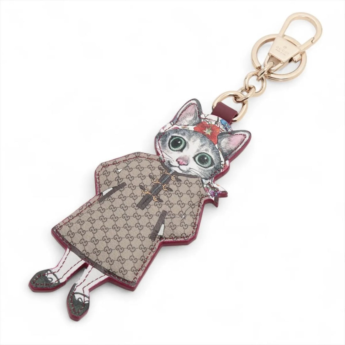 Gucci x Yuko Higuchi Collaboration Japan Limited Edition Cat BO Accessory Bag Charm Keychain for: --- Catalog ---Category: SizeSize (HxWxD): 133.00mm x 59.00mm / 5.24'' x 2.32''Category: DesignType: Handbag charmColor: BrownGender: Women,MenCategory: GeneralBrand: GucciCountry of Origin: Italy--- 
