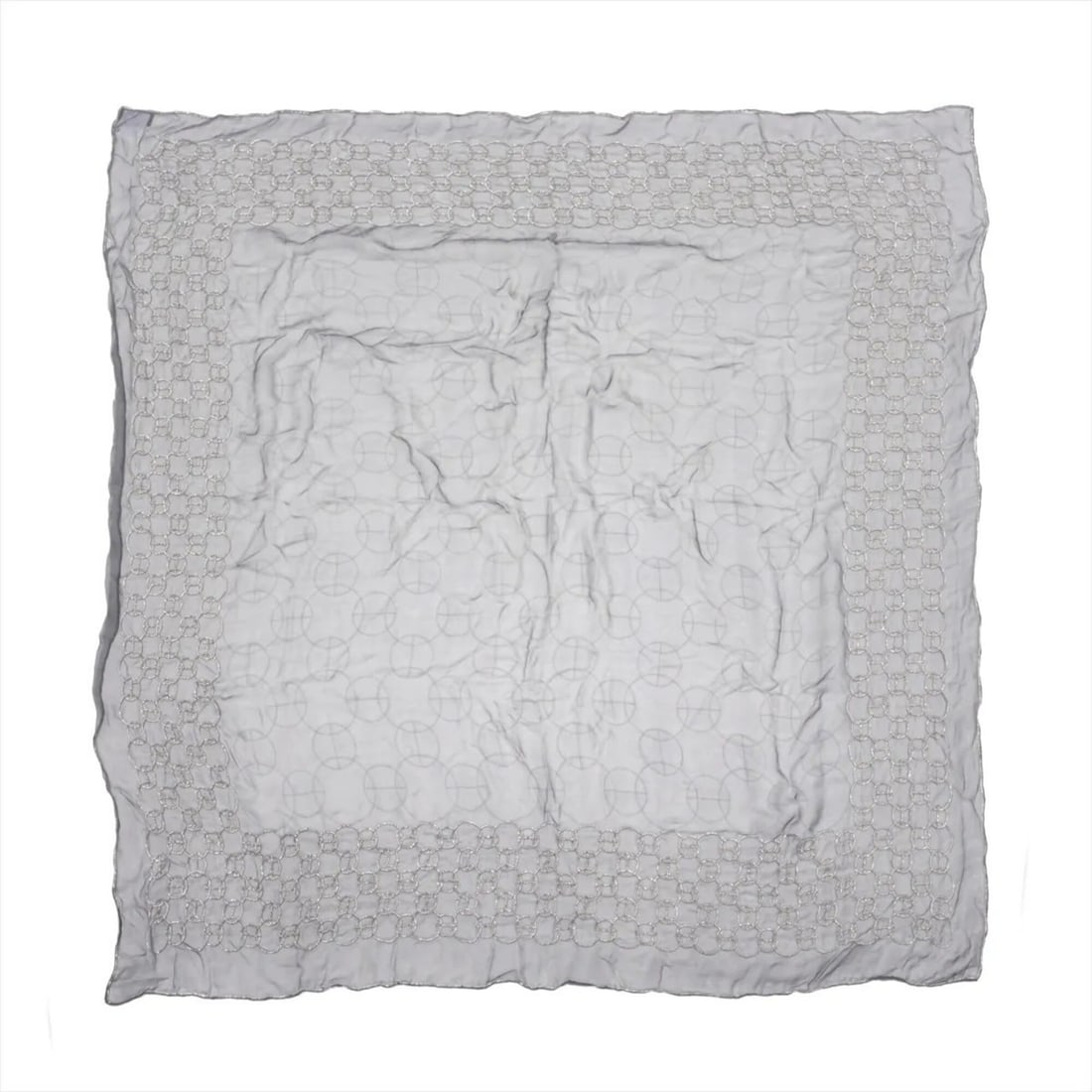 Hermes Carre Précieux Ex-Libris Bijou 100% Silk Muslin Scarf/Muffler with Tag (Women's): --- Catalog ---Category: SizeSize (LxW): 1.03m x 99cm / 40.55'' x 38.97''Category: DesignType: ScarfColor: GrayGender: Women,MenMaterial: Silk Category: GeneralBrand: Hermes--- Item List ---Section: C