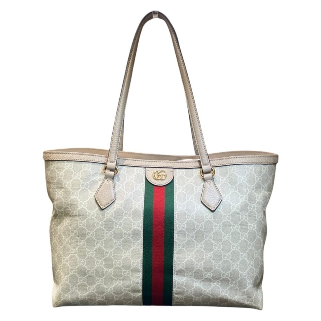 Gucci Ophidia Tote Bag, GG Supreme Canvas x Leather, 631685 (1 of 17)
