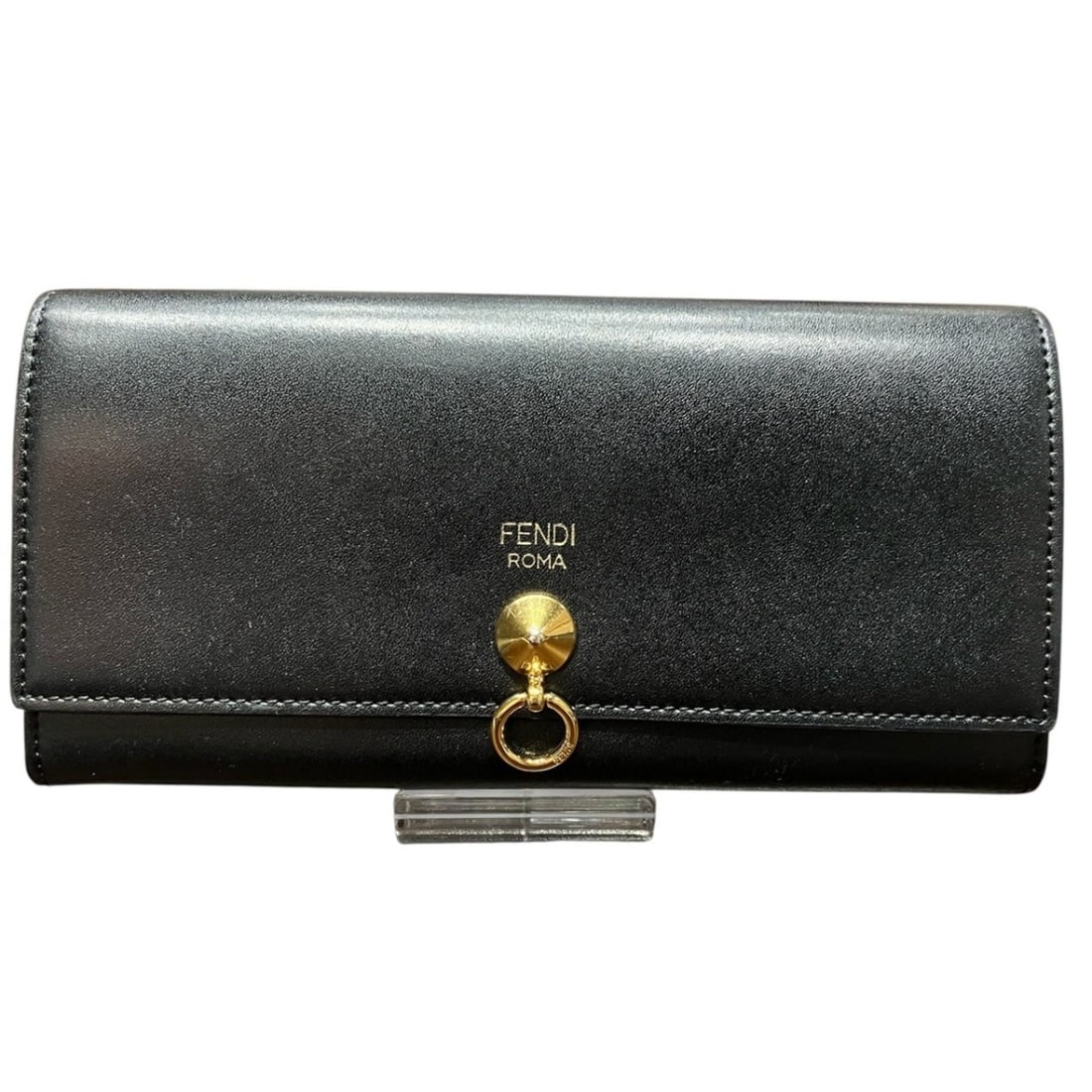 Fendi Continental Bi-fold Wallet By The Way Leather: --- Catalog ---Category: SizeSize (HxWxD): 9cm x 19cm x 3cm / 3.54'' x 7.48'' x 1.18''Category: DesignType: Long wallet (bi-fold)Color: BlackGender: Men,WomenMaterial: Leather Category: GeneralBrand: 