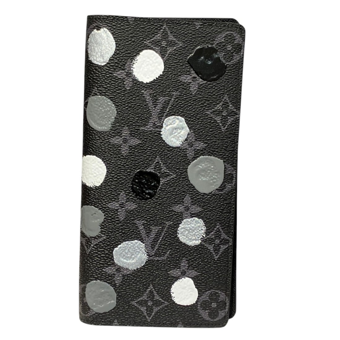 Louis Vuitton Portefeuille Brazza Yayoi Kusama Collaboration Long Wallet Monogram Eclipse Toile (1 of 15)
