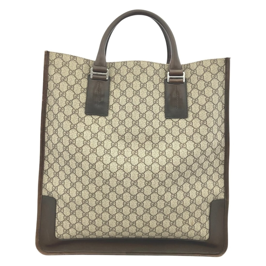 Gucci GG Supreme Leather Tote Bag 101644: --- Catalog ---Category: SizeHandle Drop: 17.00cm / 6.69''Size (HxWxD): 46.5cm x 44cm x 17cm / 18.3'' x 17.32'' x 6.69''Handle Length: 38cm / 14.96''Category: DesignType: Tote bagColor: BrownGender: W