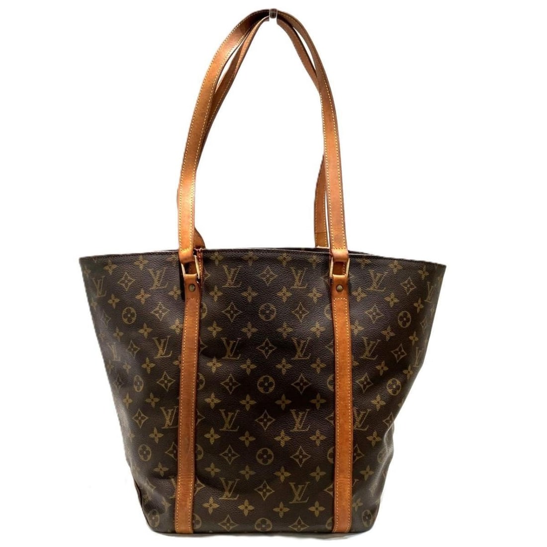 Louis Vuitton Sac Shopping Tote Bag, Monogram Canvas, M51108: --- Catalog ---Category: SizeHandle Drop: 30.00cm / 11.81''Size (HxWxD): 32cm x 42.5cm x 14cm / 12.59'' x 16.73'' x 5.51''Handle Length: 72.5cm / 28.54''Category: DesignType: Tote bagColor: BrownGende