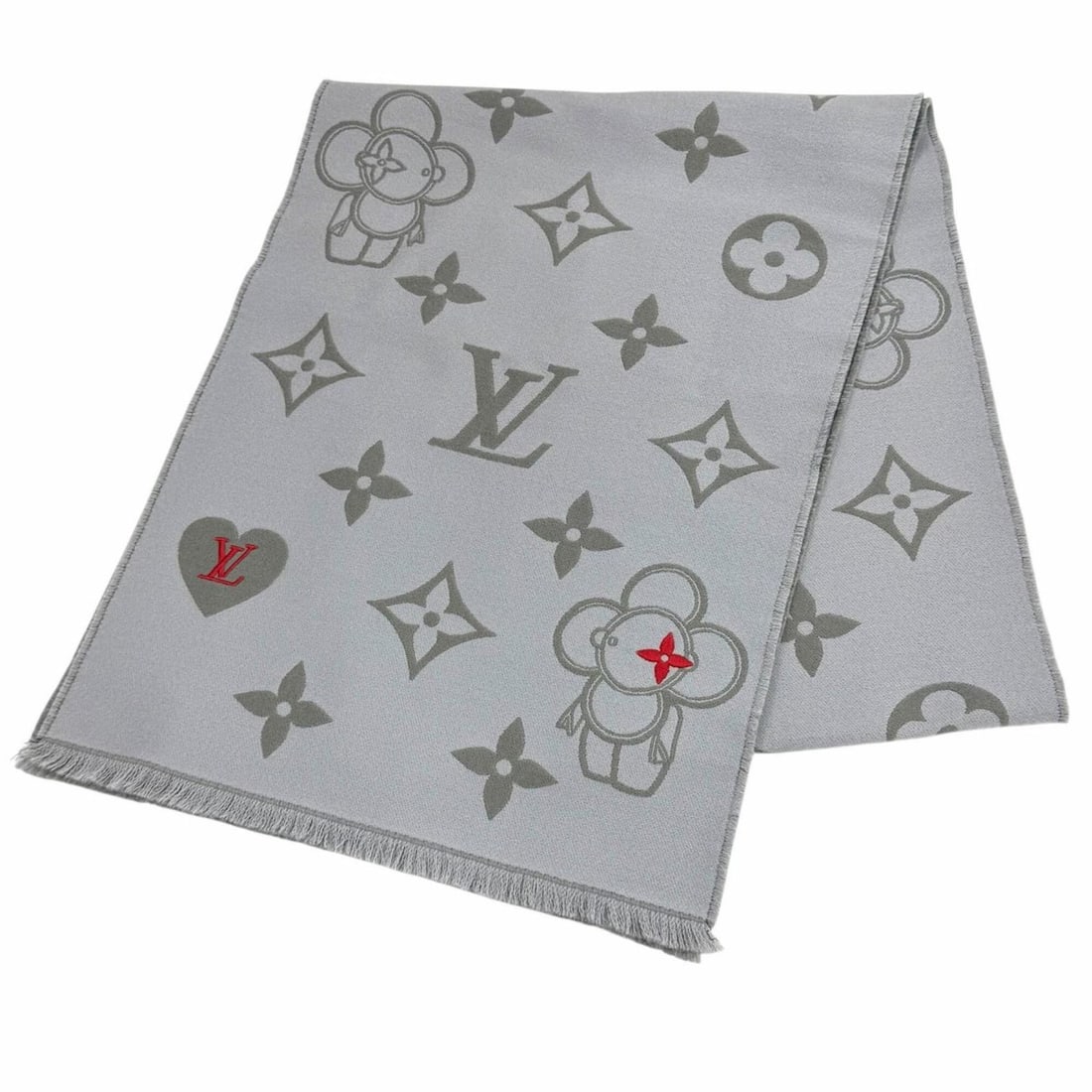 LOUIS VUITTON (Louis Vuitton) 2023 model M79124 Vivienne CVD 100% wool fringed stole/scarf, gray,: --- Catalog ---Category: SizeSize (LxW): 1.72m x 34cm / 67.71'' x 13.38''Category: DesignType: StoleColor: GrayGender: WomenMaterial: Wool , Polyester Category: GeneralMPN: M79124Brand: Louis VuittonC