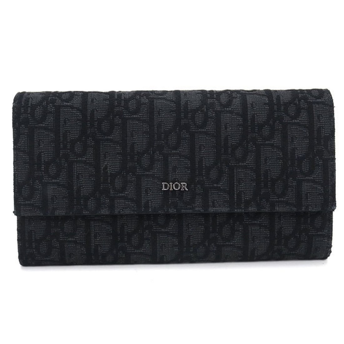 Christian Dior DIOR Dior Long Bi-fold Wallet, Flap Oblique Pattern, Men's, Black: --- Catalog ---Category: SizeSize (HxWxD): 11cm x 20cm x 3cm / 4.33'' x 7.87'' x 1.18''Category: DesignType: Long wallet (bi-fold)Color: BlackGender: MenMaterial: Jacquard Category: GeneralBrand: Chri