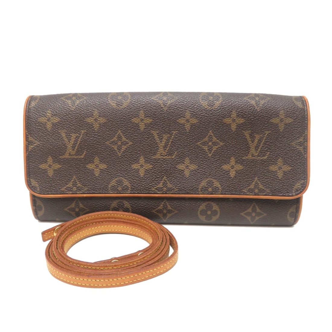 Louis Vuitton Pochette Twin GM Women's Shoulder Bag M51852 (Discontinued) Monogram Brown (1 of 16)