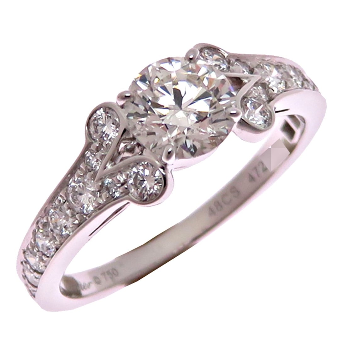 Cartier #48 0.54ct Diamond 750WG Ballerina Solitaire Women's Ring CRN4188548 750 White Gold (1 of 14)