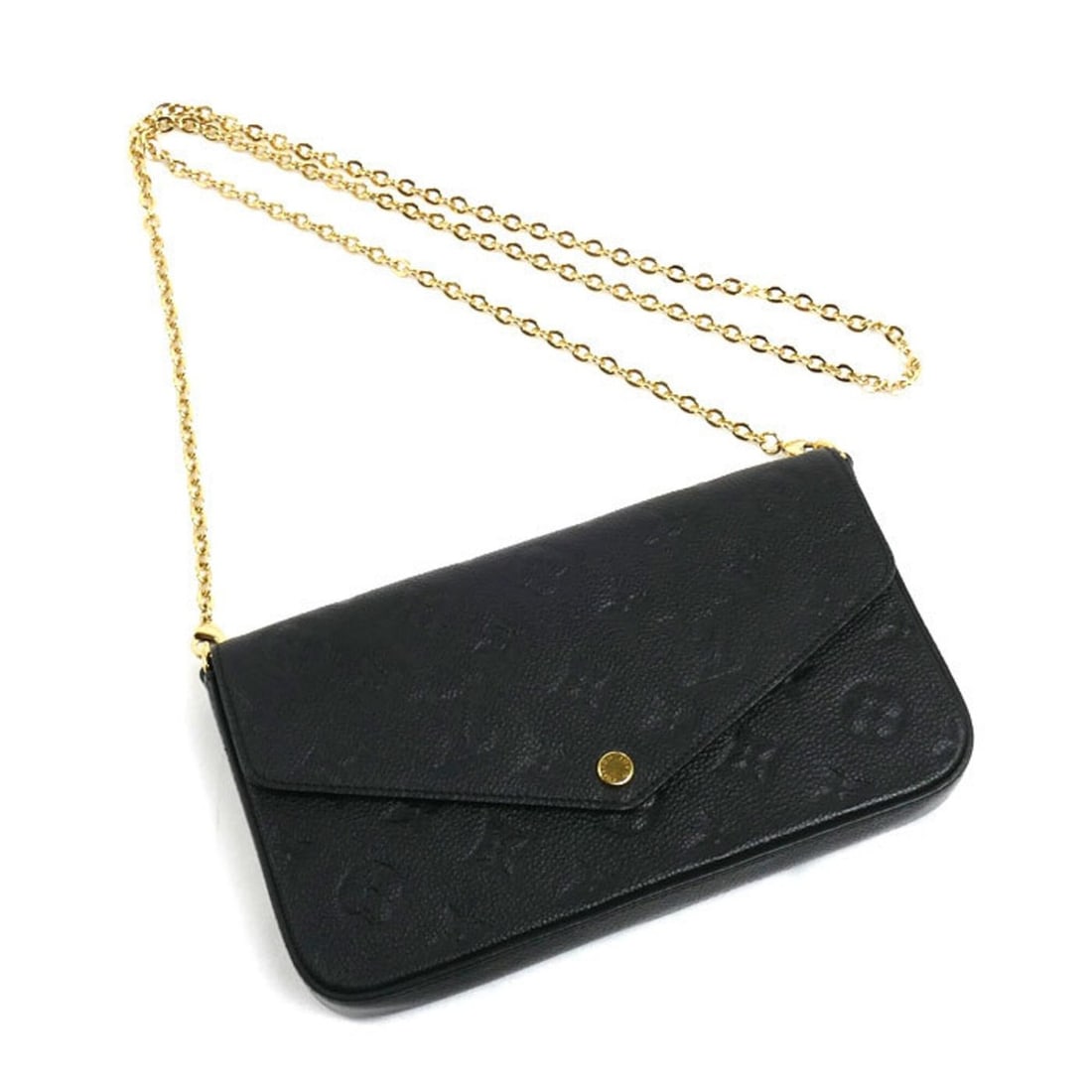 LOUIS VUITTON Louis Vuitton Pochette Felicie Shoulder Bag Monogram Empreinte Noir M82477 Women's: --- Catalog ---Category: SizeSize (HxWxD): 12cm x 21cm x 3cm / 4.72'' x 8.26'' x 1.18''Category: DesignType: Pochette, Shoulder bagColor: NoirGender: WomenMaterial: Monogram Empreinte Hardware Color: 