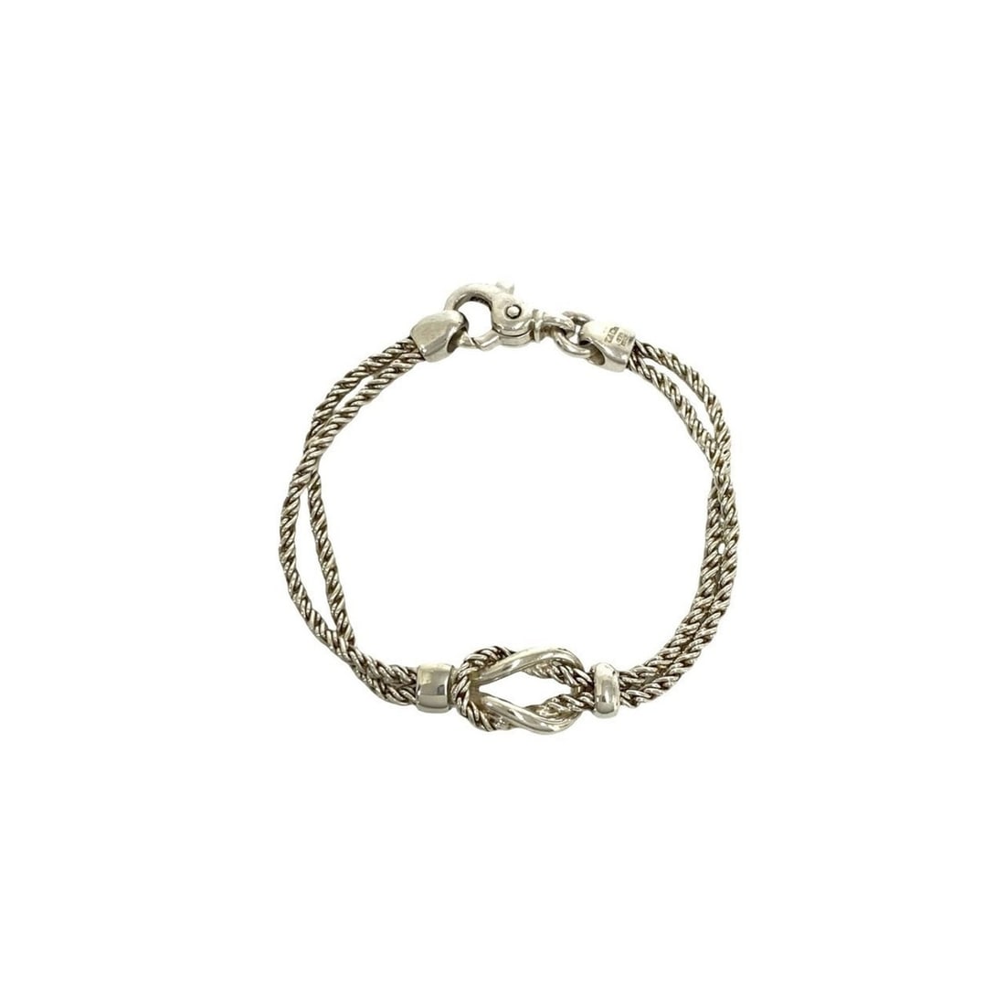 TIFFANY&Co. Tiffany Vintage Double Rope Knot Bracelet, Sterling Silver 925, Accessory, Silver, 49453: --- Catalog ---Category: SizeLength: 19.2cm / 7.55''Category: DesignType: Charm braceletColor: SilverGender: WomenMaterial: Silver 925Category: GeneralBrand: Tiffany--- Item List ---Section: Condition