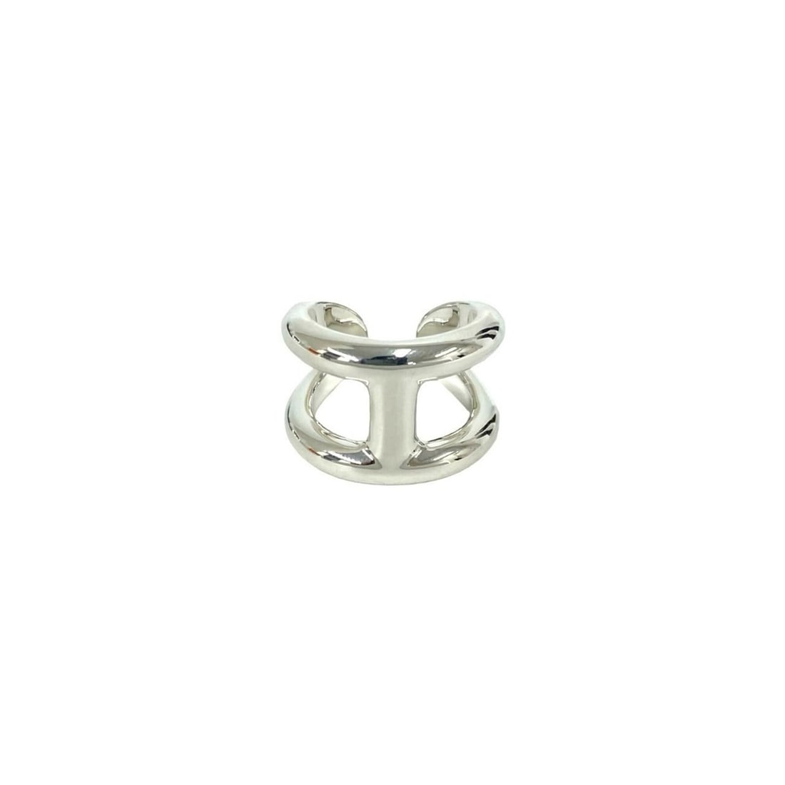 HERMES Osmo's GM Ring, Sterling Silver 925, Men's Accessory, 73747: --- Catalog ---Category: SizeJP Size: 17US Size: 8.5Category: DesignType: Band ringColor: SilverGender: MenMaterial: Silver 925Category: GeneralBrand: Hermes--- Item List ---Section: ConditionRanking: