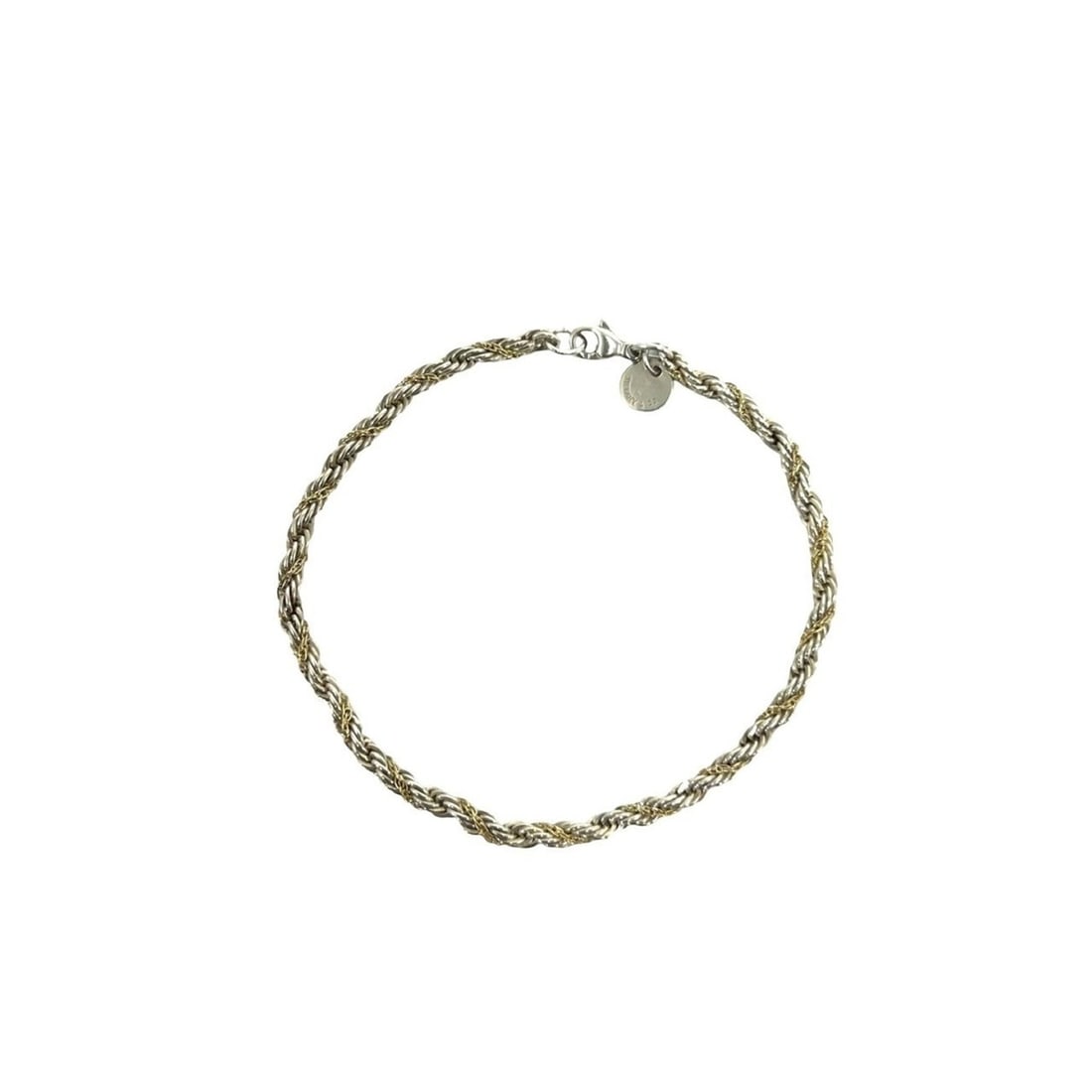 TIFFANY&Co. Tiffany Twist Rope Bracelet, Sterling Silver 925, 18K Yellow Gold, Accessory, Silver,: --- Catalog ---Category: SizeLength: 19cm / 7.48''Category: DesignType: Charm braceletColor: Gold, SilverGender: WomenMaterial: Silver 925, Yellow gold (18K)Category: GeneralBrand: Tiffany--- Item Lis