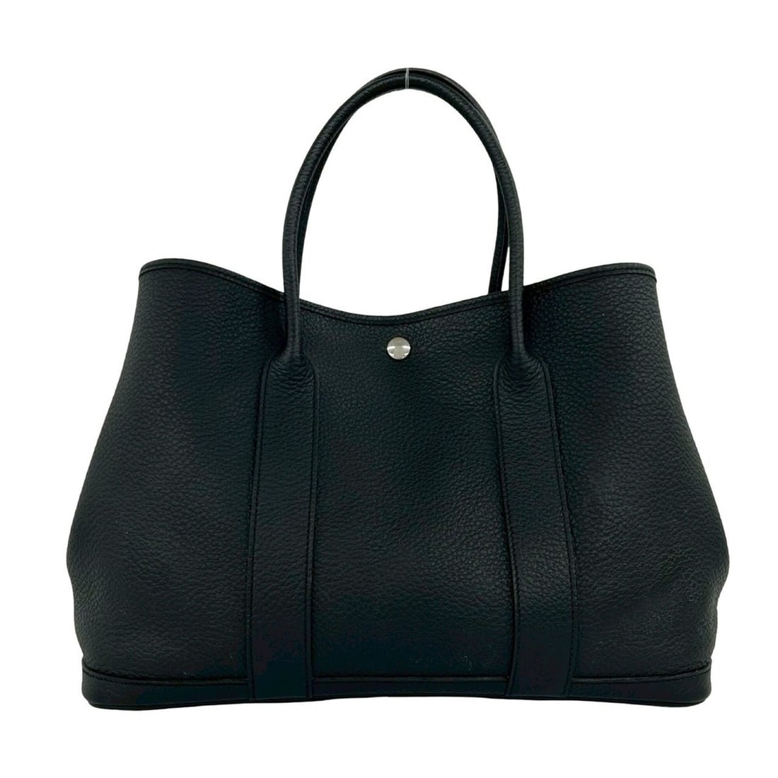 HERMES Garden Party 36 PM Vache Country Leather Handbag Tote Bag Black 58876 (1 of 12)