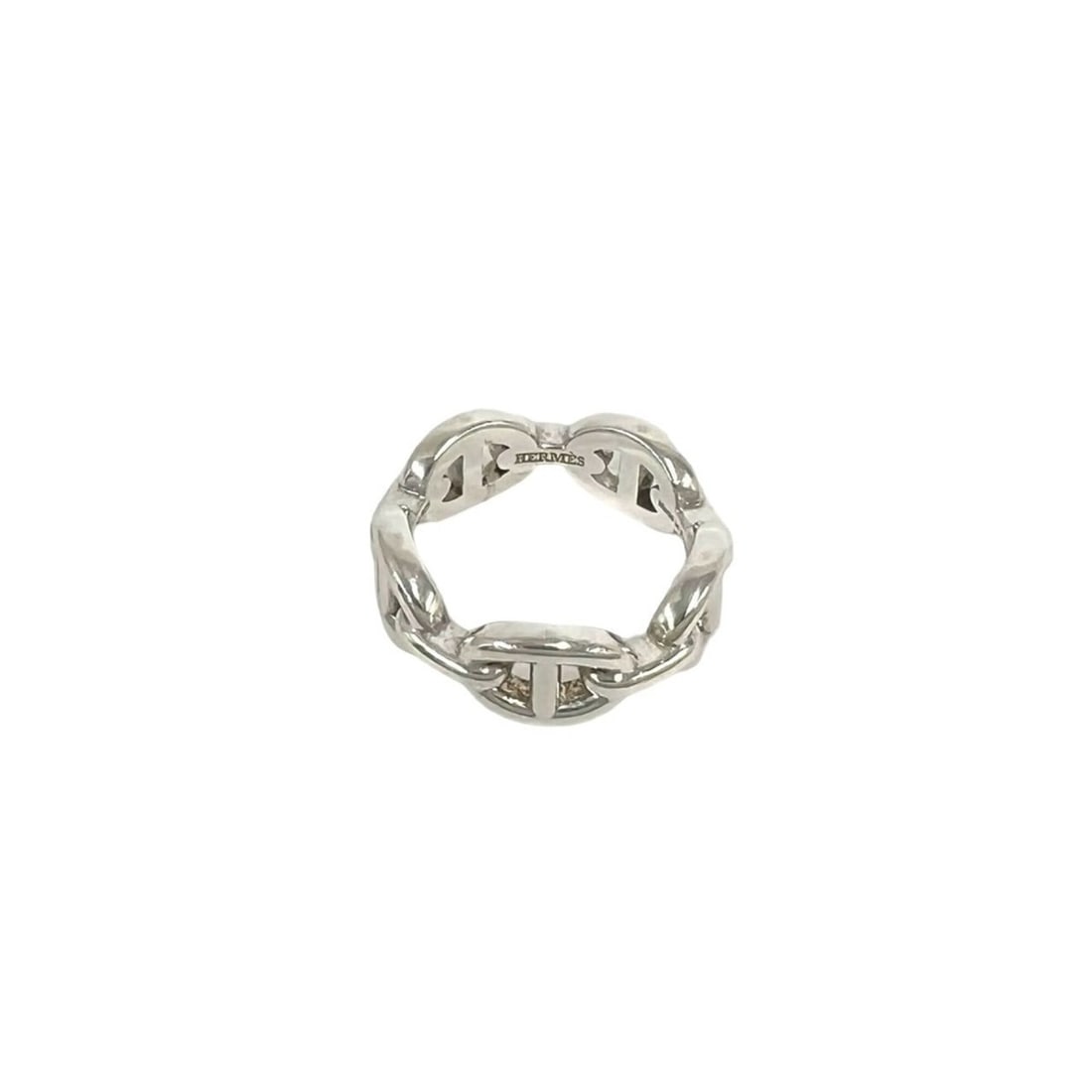 HERMES Chaine d'Ancre Enchainée Ring, Sterling Silver 925, Accessory, 246-2: --- Catalog ---Category: SizeJP Size: 10.5US Size: 5.5Category: DesignType: Band ringColor: SilverGender: WomenMaterial: Silver 925Category: GeneralBrand: Hermes--- Item List ---Section: ConditionRank