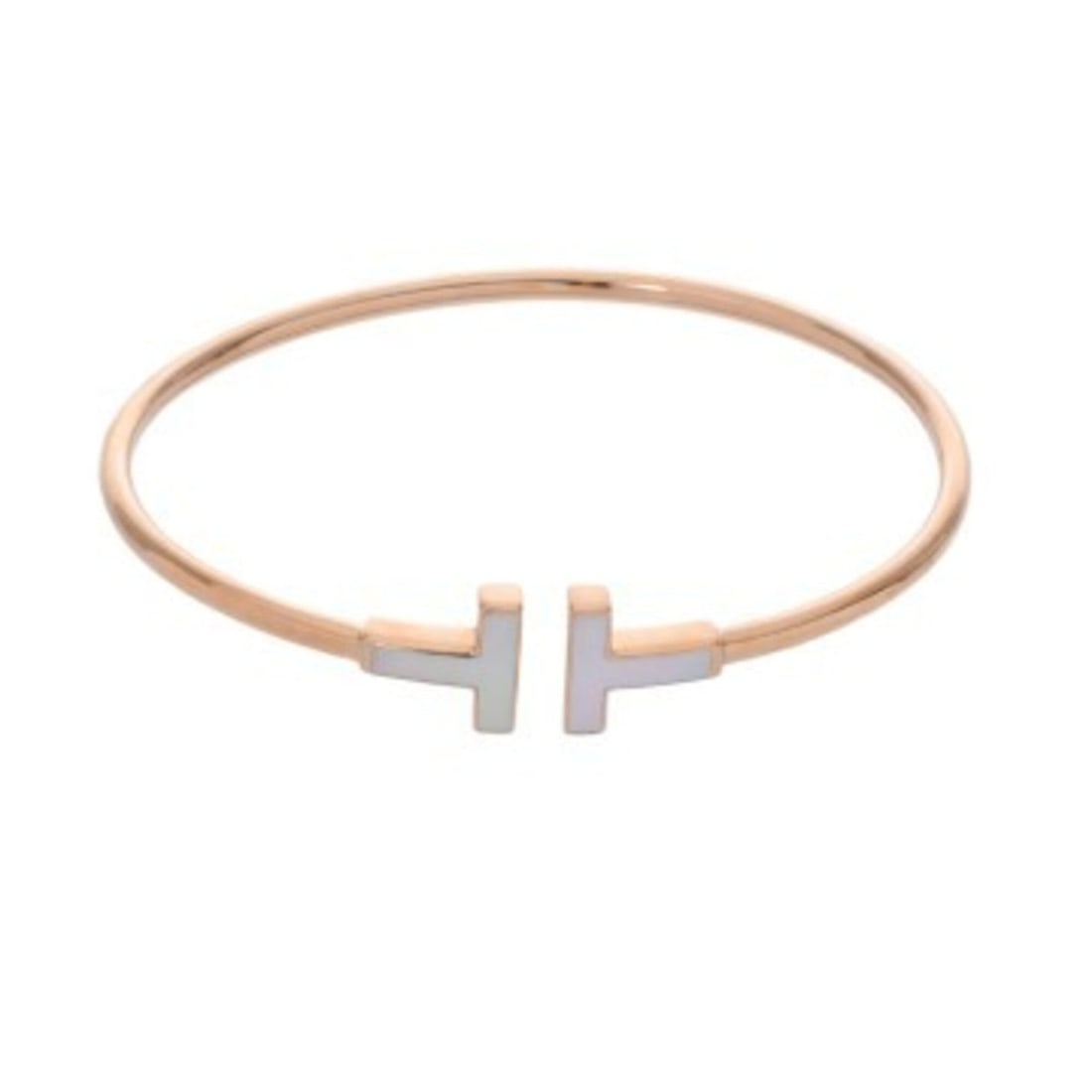 TIFFANY&Co. Tiffany T Wire Bracelet, White Shell, Women's, 18K Pink Gold (PG), Grade A, Used, Ginzo: --- Catalog ---Category: SizeLength: 16cm / 6.29''Category: DesignType: Charm braceletStone: ShellGender: WomenMaterial: Pink gold (18K)Category: GeneralBrand: Tiffany--- Item List ---Section: Conditi