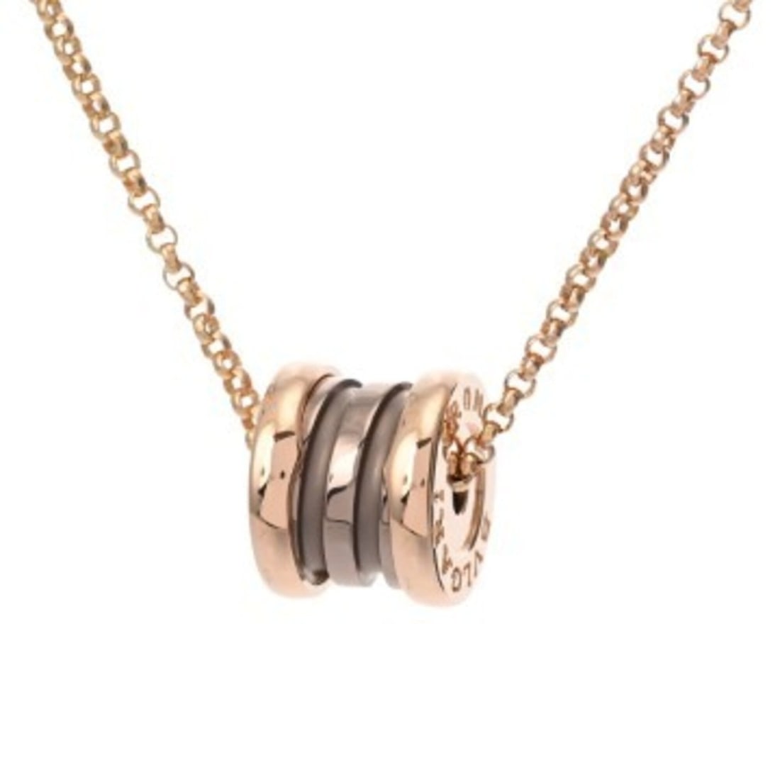 BVLGARI B-ZERO1 Roma Necklace, Women's, 18K Pink Gold (PG), Metal Grade A, Used, Ginzo: --- Catalog ---Category: SizePendant Size: 9mm x 7.5mm / 0.35'' x 0.29''Neck Circumference: 40 cm - 45 cm / 15.74'' - 17.71''Category: DesignGender: WomenMaterial: Metal, Pink gold (18K)Necklace Type: