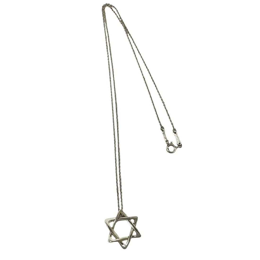 TIFFANY&Co. Tiffany Vintage Star of David Necklace, Sterling Silver 925 Pendant, Accessory, 66275 (1 of 10)