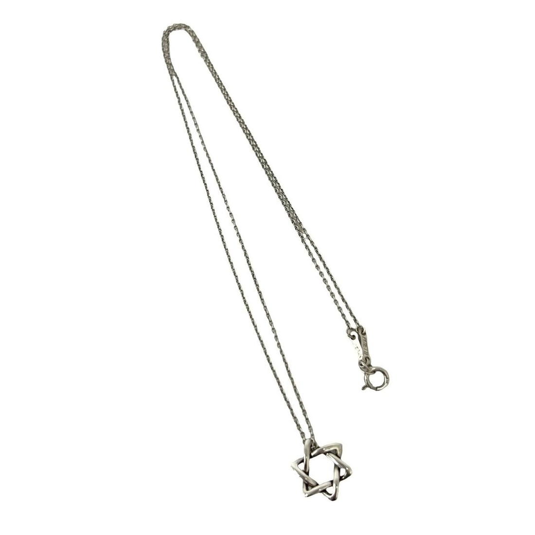 TIFFANY&Co. Tiffany Vintage Star of David Necklace, Sterling Silver 925, Accessory, 77694: --- Catalog ---Category: SizePendant Size: 13mm x 11mm / 0.51'' x 0.43''Neck Circumference: 41.3 cm / 16.25''Category: DesignColor: SilverGender: WomenMaterial: Silver 925Necklace Type: NecklaceCatego