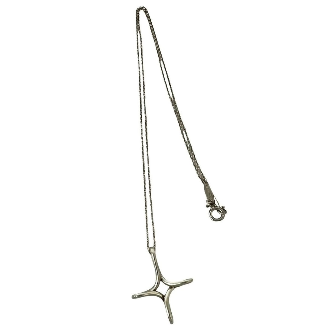 TIFFANY&Co. Tiffany Vintage Infinity Cross Necklace, Sterling Silver 925, Accessory, Item Number: --- Catalog ---Category: SizePendant Size: 25mm x 21mm / 0.98'' x 0.82''Neck Circumference: 41.3 cm / 16.25''Category: DesignColor: SilverGender: WomenMaterial: Silver 925Necklace Type: NecklaceCatego