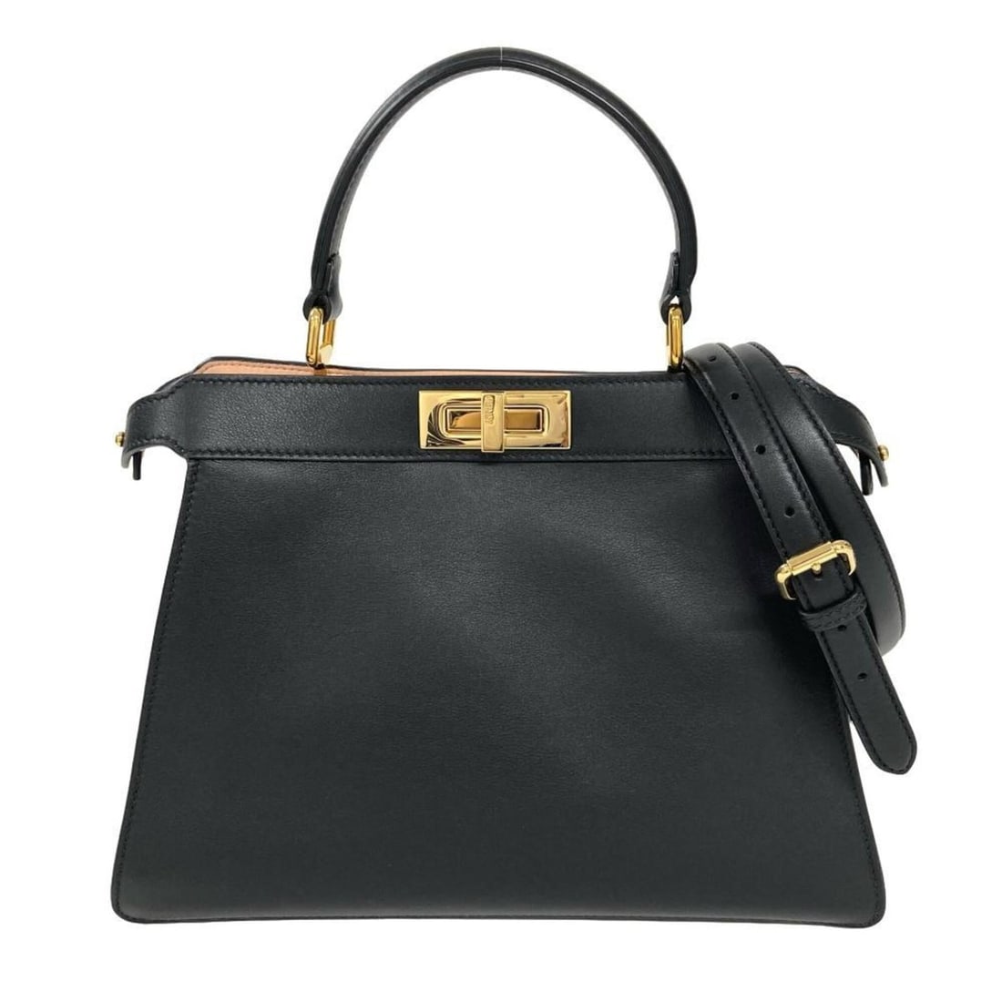 Fendi Peekaboo IseeU Medium Handbag, Calfskin, Black with Gold Hardware, Women's.: --- Catalog ---Category: SizeSize (HxWxD): 24.5cm x 33cm x 12cm / 9.64'' x 12.99'' x 4.72''Category: DesignType: HandbagColor: BlackGender: WomenMaterial: Leather Category: GeneralBrand: FendiCountry 