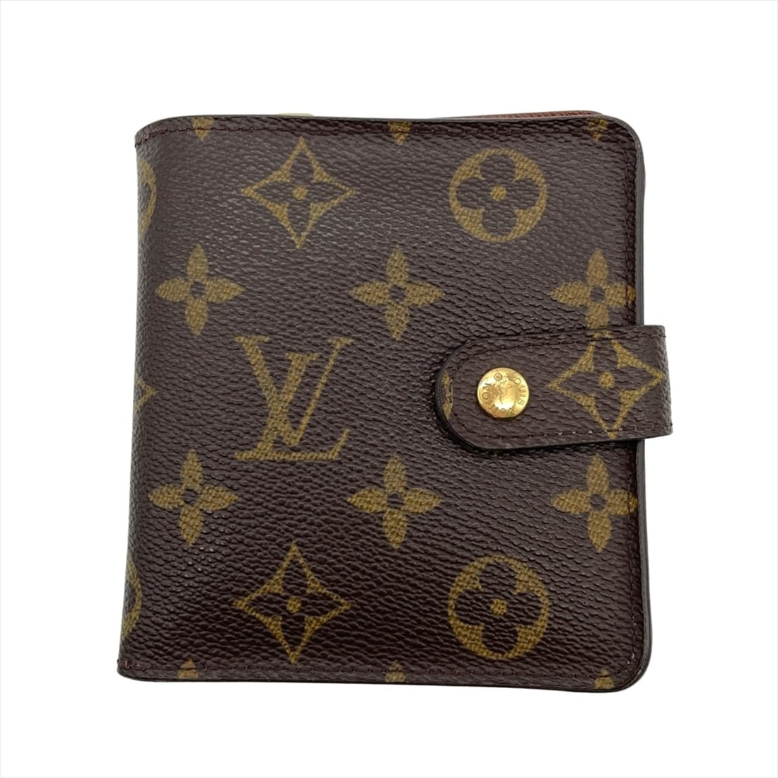 Louis Vuitton Compact Zip Bi-fold Wallet, Monogram Canvas, M61667, Brown, Gold Hardware, SD0081: --- Catalog ---Category: SizeSize (HxWxD): 11cm x 10cm x 3cm / 4.33'' x 3.93'' x 1.18''Category: DesignType: Wallet (bi-fold)Color: BrownGender: Women,MenMaterial: Monogram , Canvas Category: