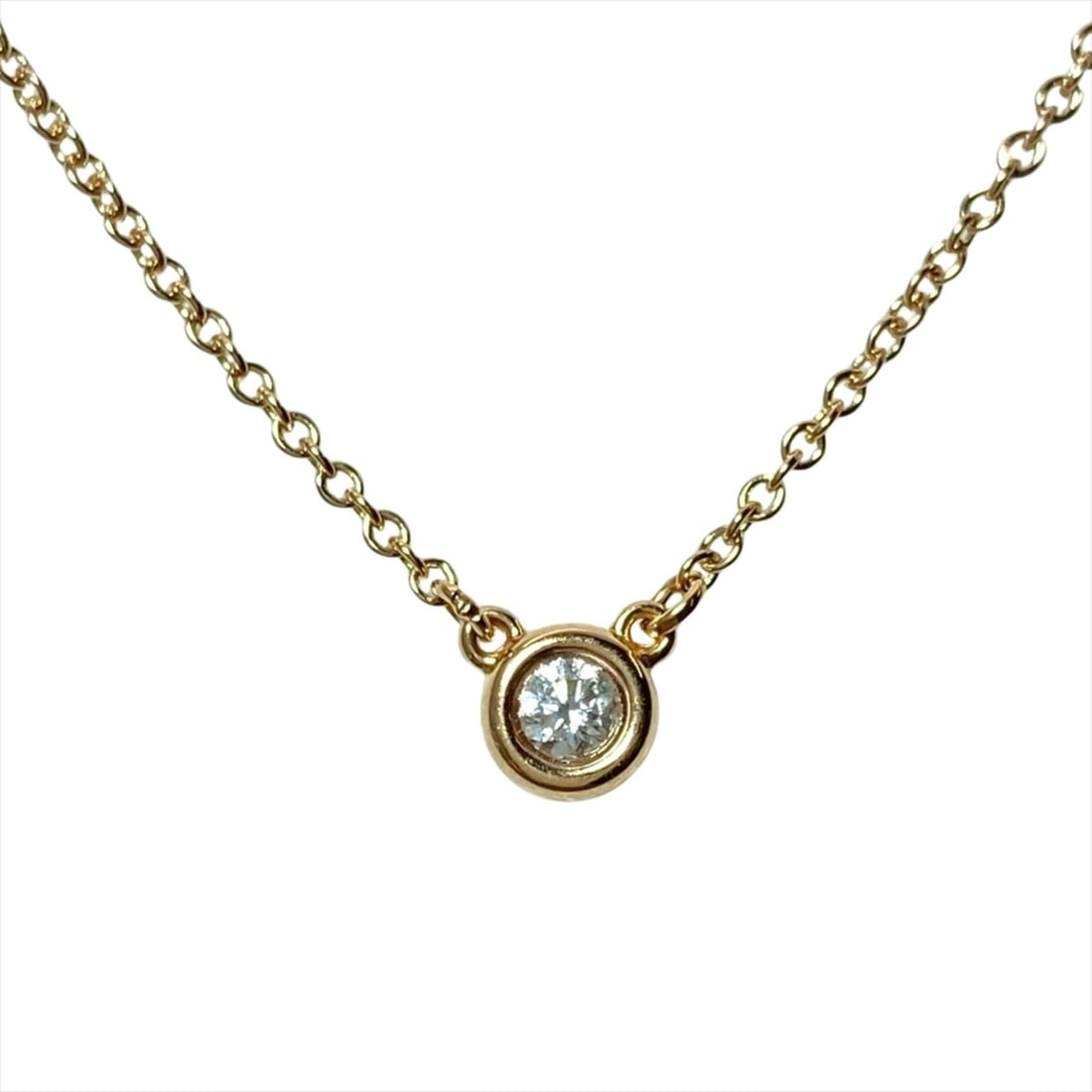 Tiffany & Co. By the Yard Necklace, Diamond, 18K Pink Gold, 2.1g, Elsa Peretti, Women's.: --- Catalog ---Category: SizePendant Size: 4.5mm / 0.17''Neck Circumference: 41.3 cm / 16.25''Category: DesignGender: WomenMaterial: Pink gold (18K)Necklace Type: NecklaceCategory: GeneralBrand: