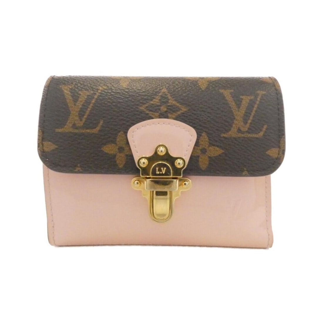 Louis Vuitton Monogram Portefeuille Cherrywood Compact M61911 Wallet: --- Catalog ---Category: SizeSize (HxWxD): 9cm x 12cm x 3cm / 3.54'' x 4.72'' x 1.18''Category: DesignType: Wallet (tri-fold)Color: Rose ballerineGender: WomenMaterial: Coated canvas Category: