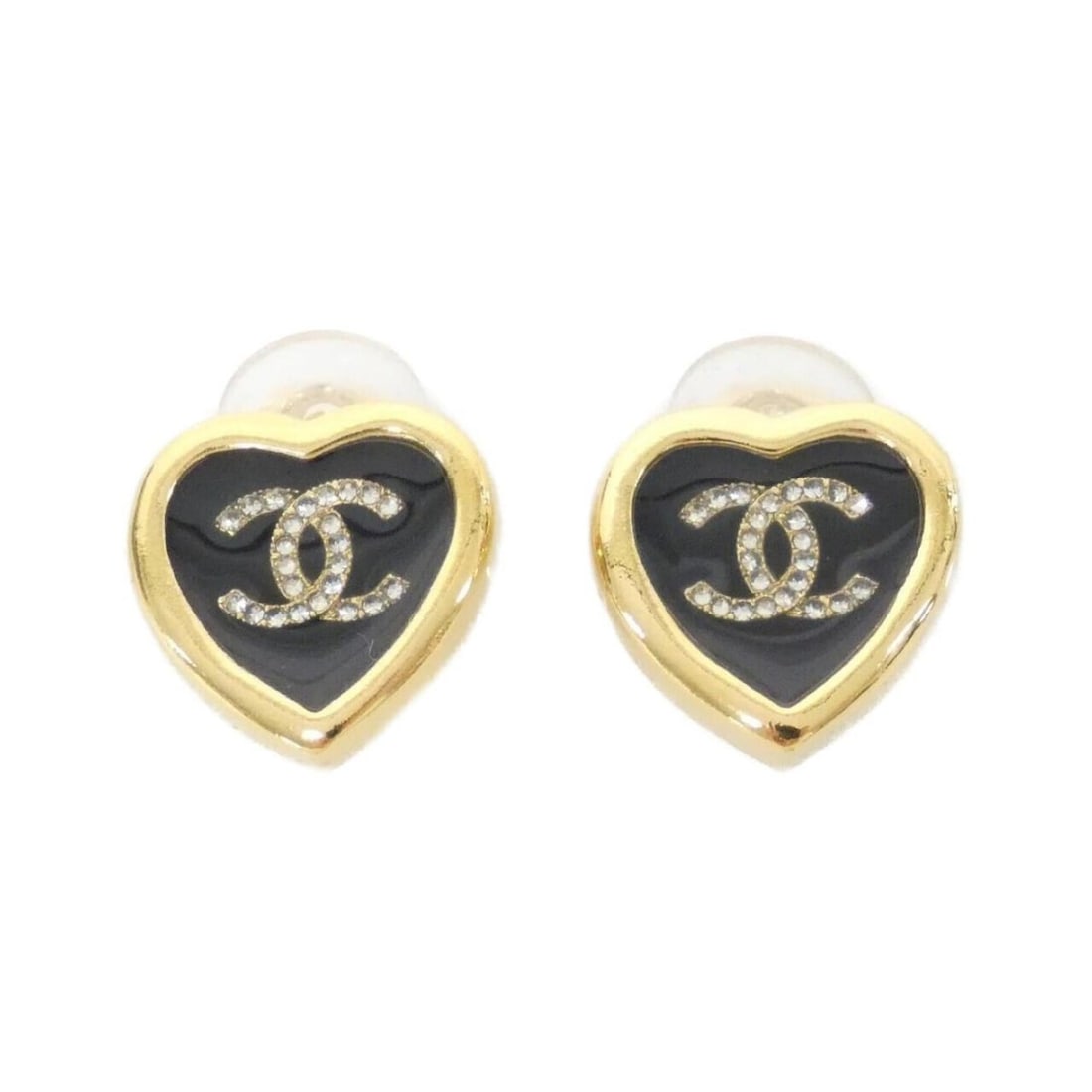 Chanel earrings: --- Catalog ---Category: SizeSize (HxWxD): 15.00mm x 15.00mm / 0.59'' x 0.59''Category: DesignType: Stud earringsColor: Black, GoldGender: WomenCategory: GeneralBrand: Chanel--- Item List ---Section: