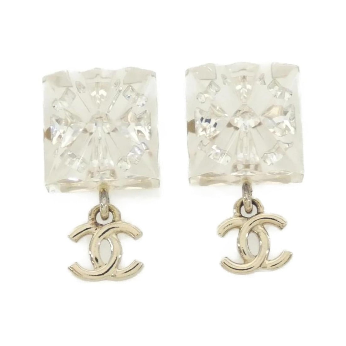 Chanel ABA961 Earrings: --- Catalog ---Category: SizeSize (HxWxD): 28.00mm x 15.00mm / 1.10'' x 0.59''Category: DesignType: Stud earringsColor: Clear, GoldGender: WomenCategory: GeneralMPN: ABA961Brand: Chanel--- Item List