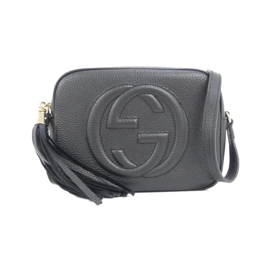 Gucci SOHO 722319 A7M0G Shoulder Bag: --- Catalog ---Category: SizeSize (HxWxD): 15cm x 20cm x 7cm / 5.9'' x 7.87'' x 2.75''Category: DesignType: Shoulder bagColor: BlackGender: WomenMaterial: Leather Hardware Color: GoldCategory: