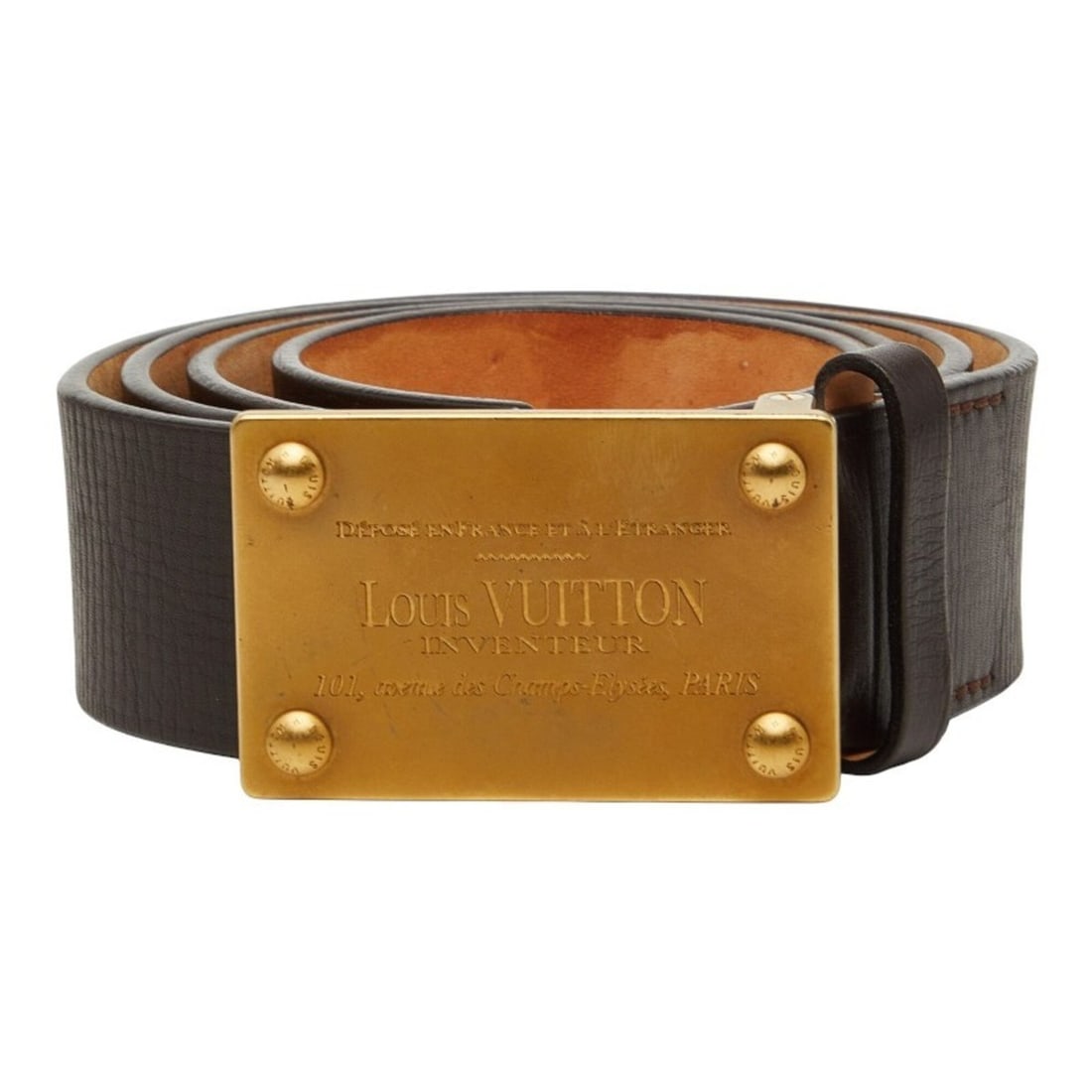 Louis Vuitton Utah Ceinture Aventour Belt, Size 100 (40), M6811U, Dark Brown Leather, Men's.: --- Catalog ---Category: SizeWidth: 4cm / 1.57''Length: 115cm / 45.27''Category: DesignType: Standard beltColor: Dark brownGender: MenMaterial (Strap): Leather Category: GeneralMPN: M6811UBrand: