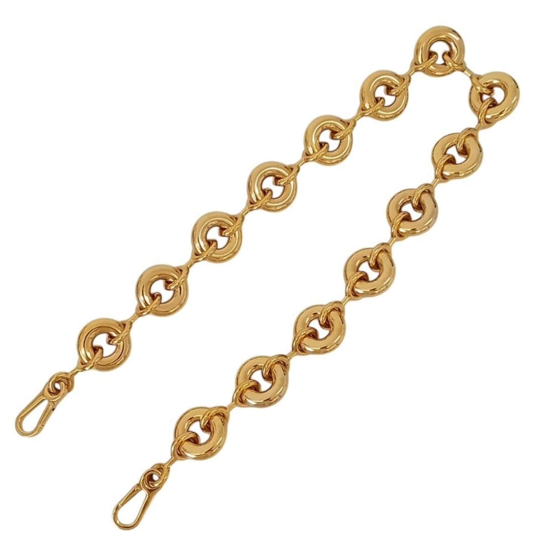 LOEWE Chunky Donut Chain Shoulder Strap, Gold Color, Women's: --- Catalog ---Category: SizeSize (HxWxD): 69cm x 3cm / 27.16'' x 1.18''Category: DesignType: StrapColor: GoldGender: WomenCategory: GeneralBrand: Loewe--- Item List ---Section: ConditionRanking: Rank