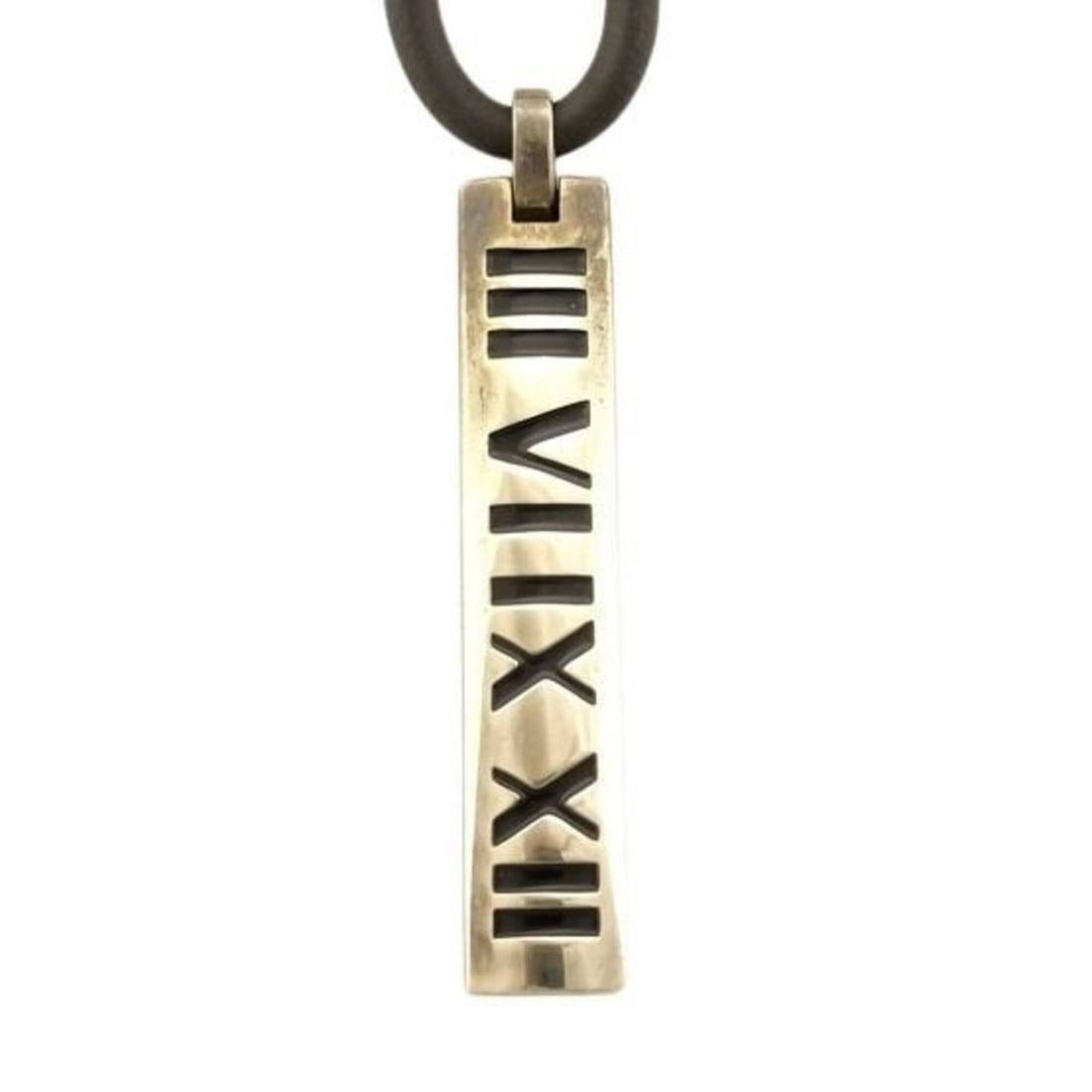 Tiffany & Co. Atlas Necklace, Sterling Silver (Ag925), Men's Women's: --- Catalog ---Category: SizePendant Size: 42mm x 7mm / 1.65'' x 0.27''Neck Circumference: 52 cm / 20.47''Category: DesignColor: SilverGender: Men,WomenMaterial: Silver 925Pendant Type: PendantNecklac