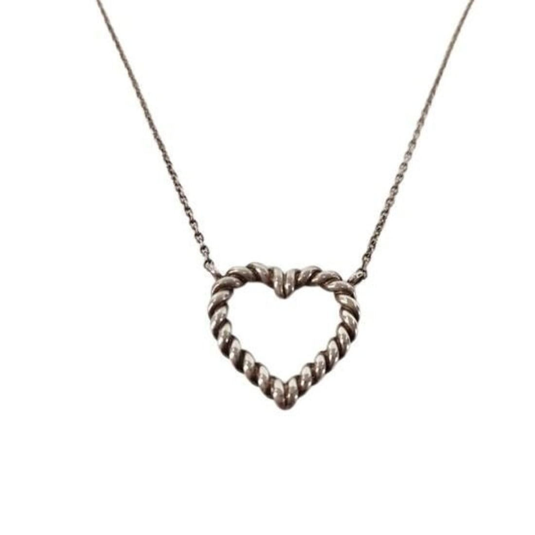 Tiffany & Co. Necklace Heart Twist Silver Ag925 Women's: --- Catalog ---Category: SizePendant Size: 21mm x 21mm / 0.82'' x 0.82''Neck Circumference: 40.5 cm / 15.94''Category: DesignColor: SilverGender: Men,WomenMaterial: Silver 925Pendant Type: PendantNeck