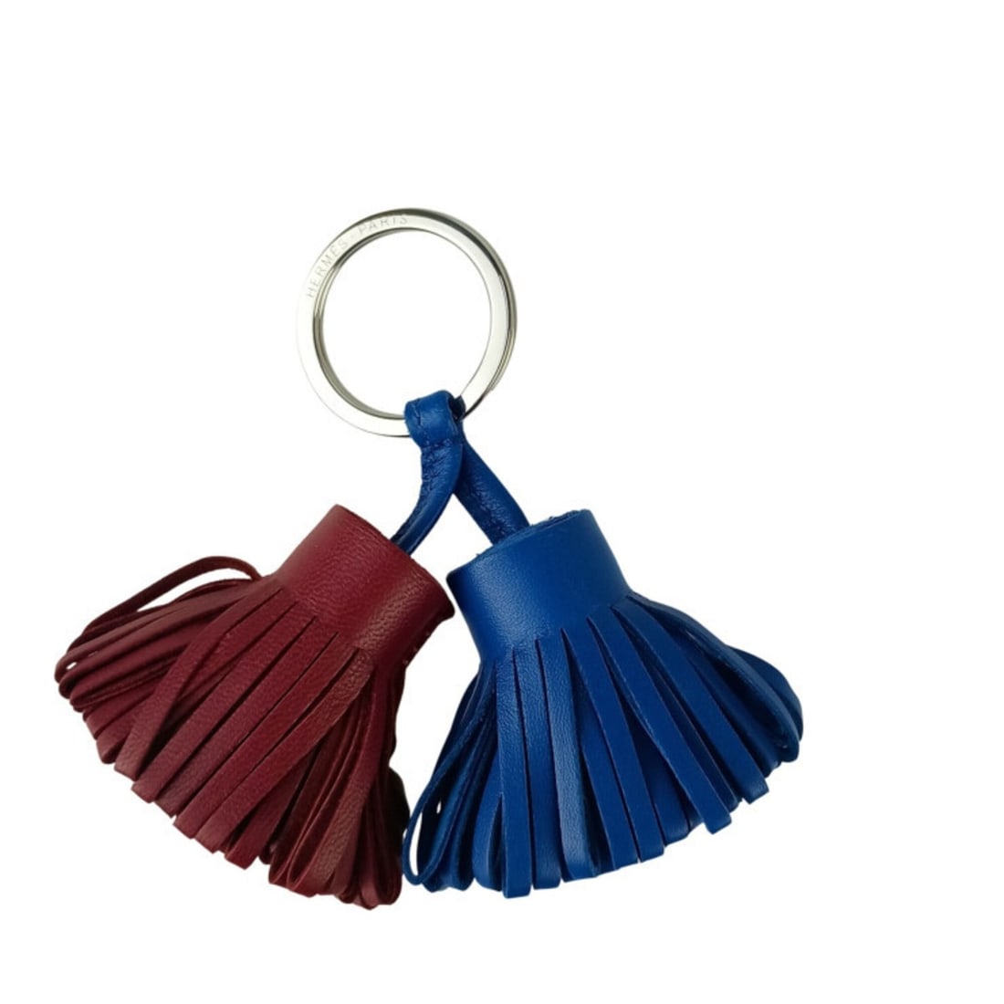 HERMES Carmen Unodos Keychain, Blue/Red Leather, Men's/Women's Keyring: --- Catalog ---Category: DesignType: KeyringColor: Blue, Red colorGender: Men,WomenMaterial: LeatherCategory: GeneralBrand: HermesCountry of Origin: France--- Item List ---Section: ConditionRanking: R