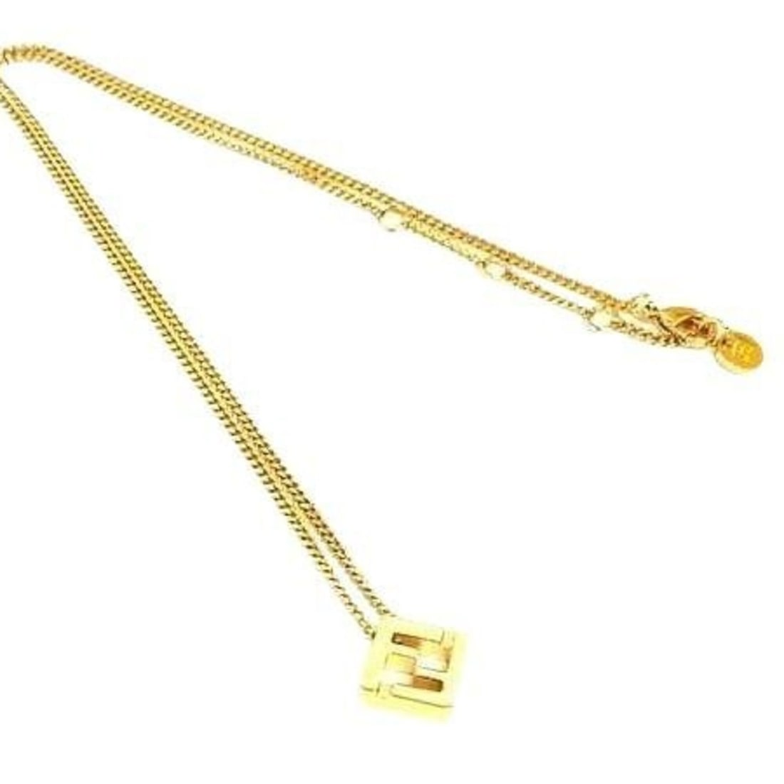 FENDI Forever Necklace (8AK891) - Gold Metal Women's: --- Catalog ---Category: SizePendant Size: 14mm x 14mm / 0.55'' x 0.55''Neck Circumference: 43 cm / 16.92''Category: DesignColor: GoldStyle: FashionGender: Men,WomenMaterial: MetalPendant Type: Pendan